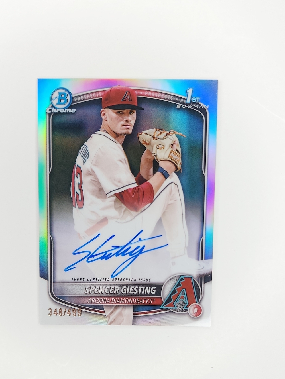 Spencer Giesting ~ 2025 Bowman ~ Refractor ~ Numbered 348/499 ~ Autograph